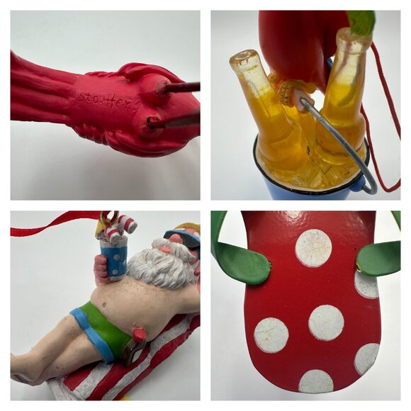 7 Midwest of Cannon Falls & Stouffer Ornaments / Florida Christmas Flamingos - Picture 12 of 12